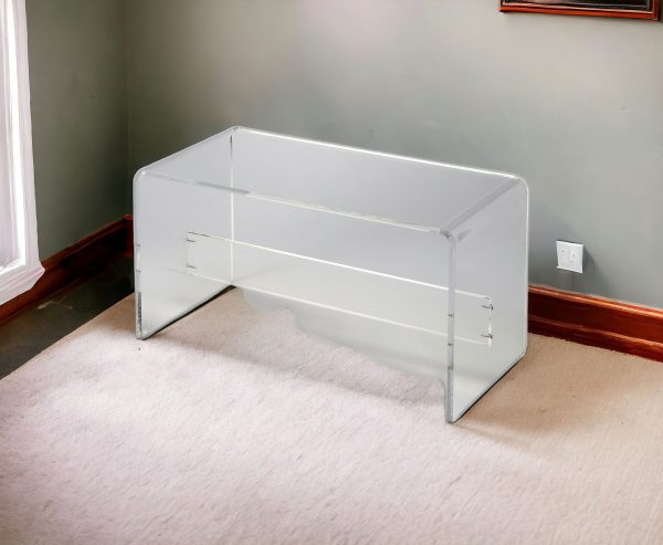 Modern Chic Acrylic Bench - Image 2