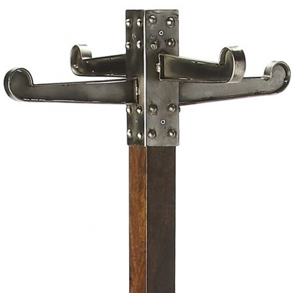 Industrial Chic Vintage Style Coat Rack - Image 3