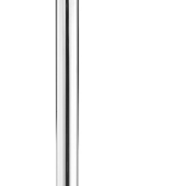 26" Brown and Silver Round Stainless Steel Pedestal Bar Table - Image 4