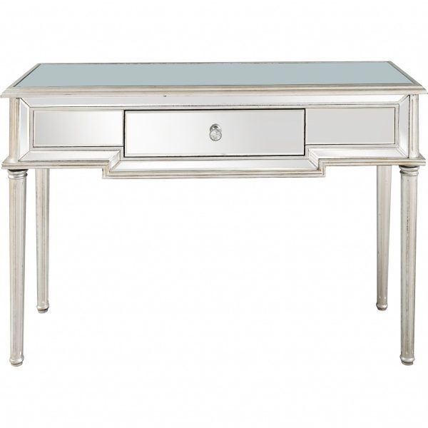 Silver Leaf Antiqued Console Table - Image 3