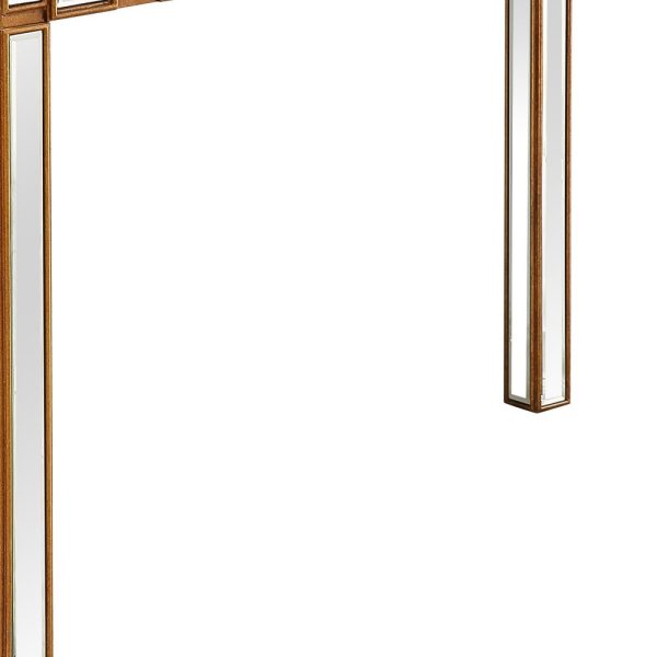 43" Gold Mirrored Glass Console Table - Image 3