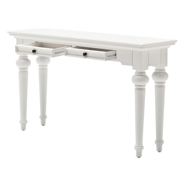 55" White Console Table With Storage - Image 3