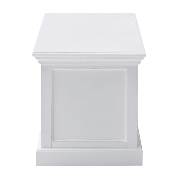 71" Classic White Entertainment Unit with Two Drawers - Image 4