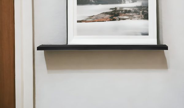75" Black Wooden Wall Mounted Floating Shelf - Image 2