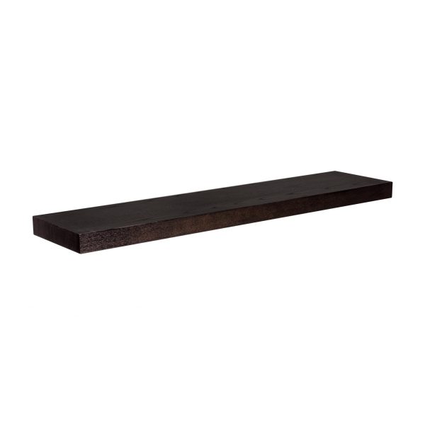 43" Espresso Wooden Wall Mounted Floating Shelf - Image 2