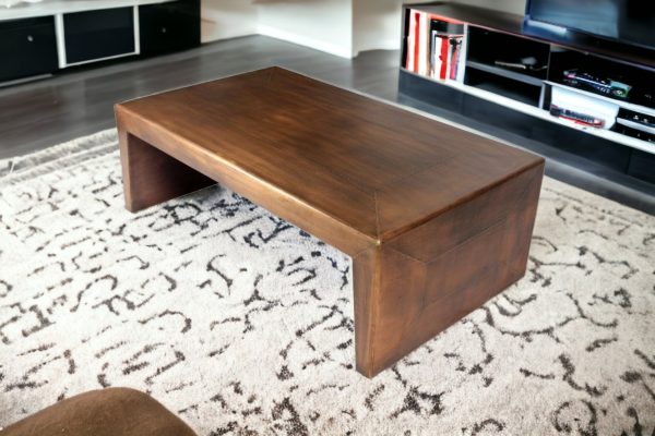 Modern Copper Tone Coffee Table - Image 2