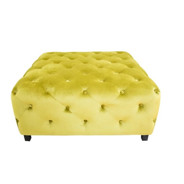 Velvety Green Modern Square Coffee Table - Image 3