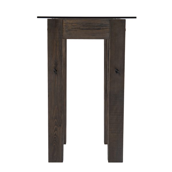 46" Clear and Gray Brown Glass Abstract Console Table - Image 4