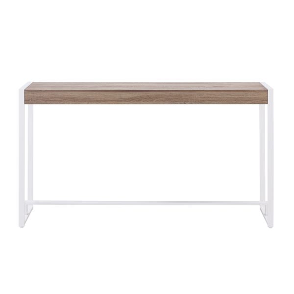 54" Gray Brown and White Sled Console Table - Image 2