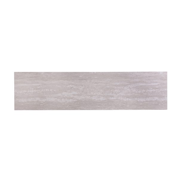 48" Champagne and Gold Faux Stone Floor Shelf Console Table With Storage - Image 4