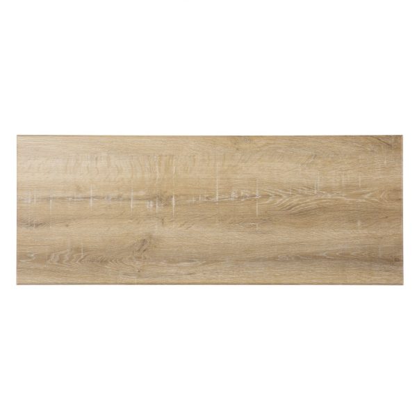 42" Natural Floor Shelf Console Table With Shelves - Image 4