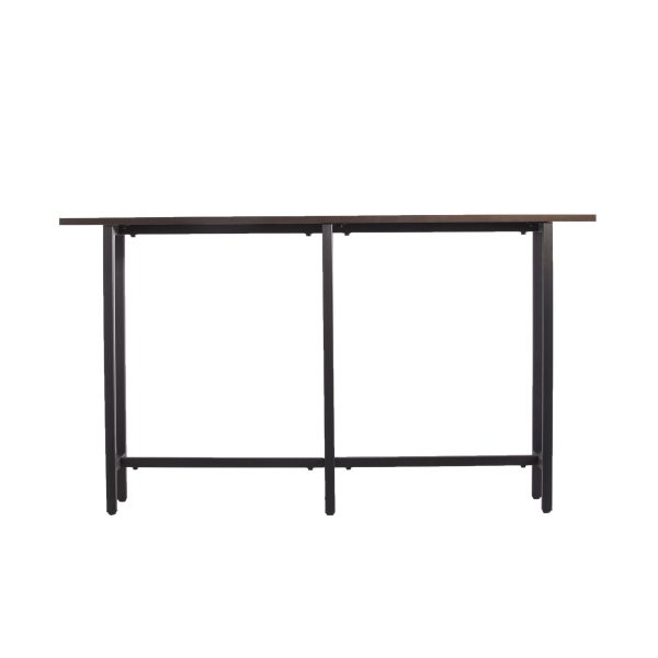 54" Espresso and Black Frame Console Table - Image 2