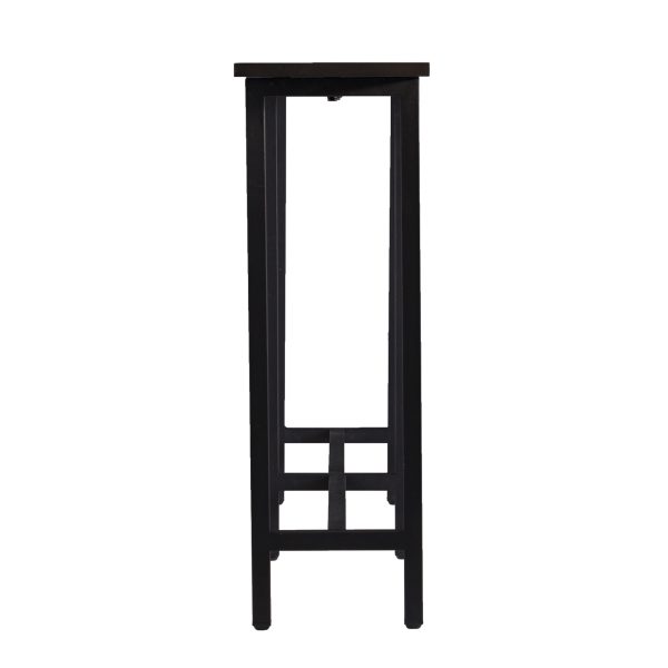 54" Espresso and Black Frame Console Table - Image 4