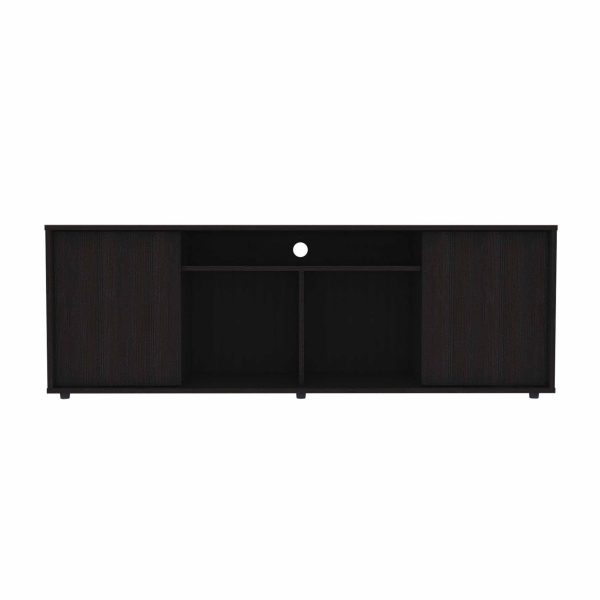 59" Black Open shelving TV Stand - Image 2