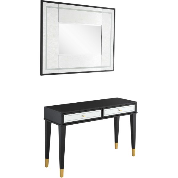 Set of Two 47" Black Console Table And Drawers - Image 2