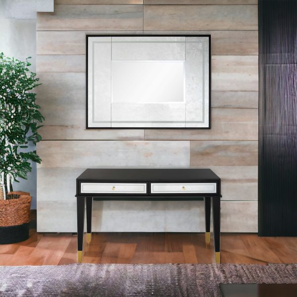 Set of Two 47" Black Console Table And Drawers - Image 4