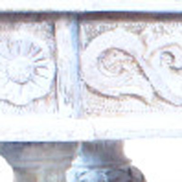 54" White Solid Wood Distressed Console Table - Image 4
