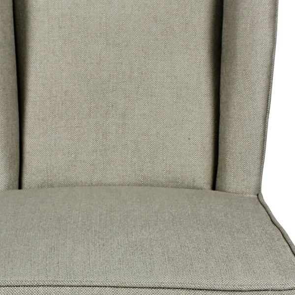 30" Gray And Brown Solid Wood Bar Height Bar Chair - Image 4
