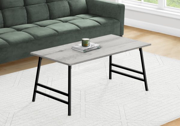 40" Gray And Black Metal Coffee Table - Image 3