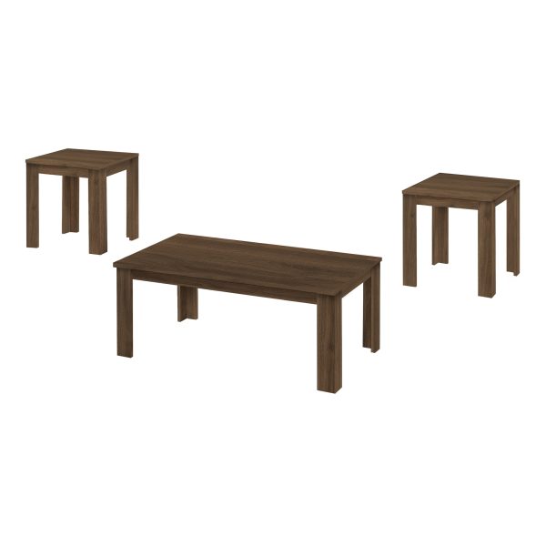 Set of Three 44" Dark Brown Coffee Table - Image 3