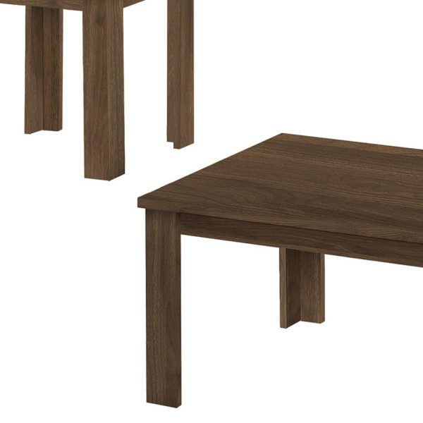 Set of Three 44" Dark Brown Coffee Table - Image 4