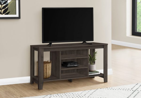 48" Brown Open Shelving TV Stand - Image 4