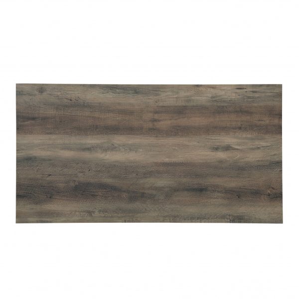 42" Black And Rustic Oak Rectangular Coffee Table With Two Shelves - Image 2