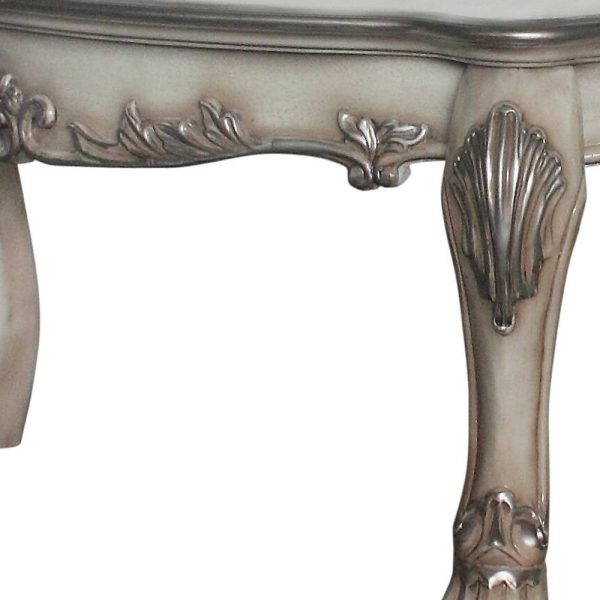 54" Bone Solid And Manufactured Wood Coffee Table - Image 3