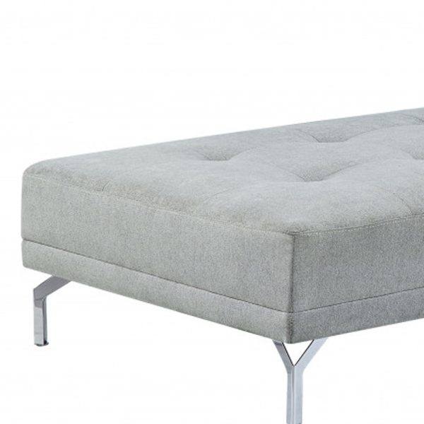 74" Gray Velvet Sofa And Toss Pillow With Black Legs - Image 4