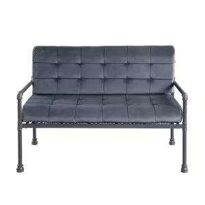 51" Gray Velvet Loveseat