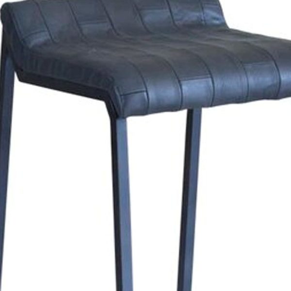 25" Gray Iron Low Back Counter Height Bar Chair - Image 3
