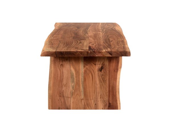 51" Brown Solid Wood Coffee Table - Image 4