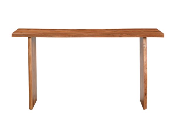 57" Chestnut Solid Wood Sled Console Table - Image 2