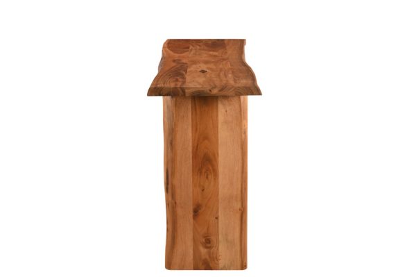 57" Chestnut Solid Wood Sled Console Table - Image 4