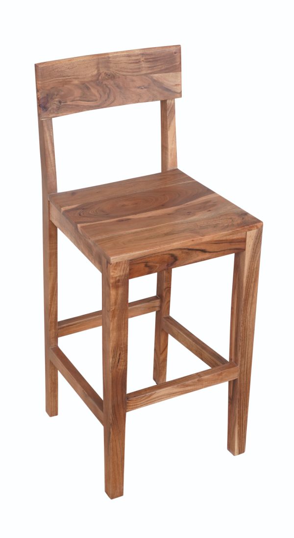 30" Solid Wood Bar Height Bar Chair - Image 2