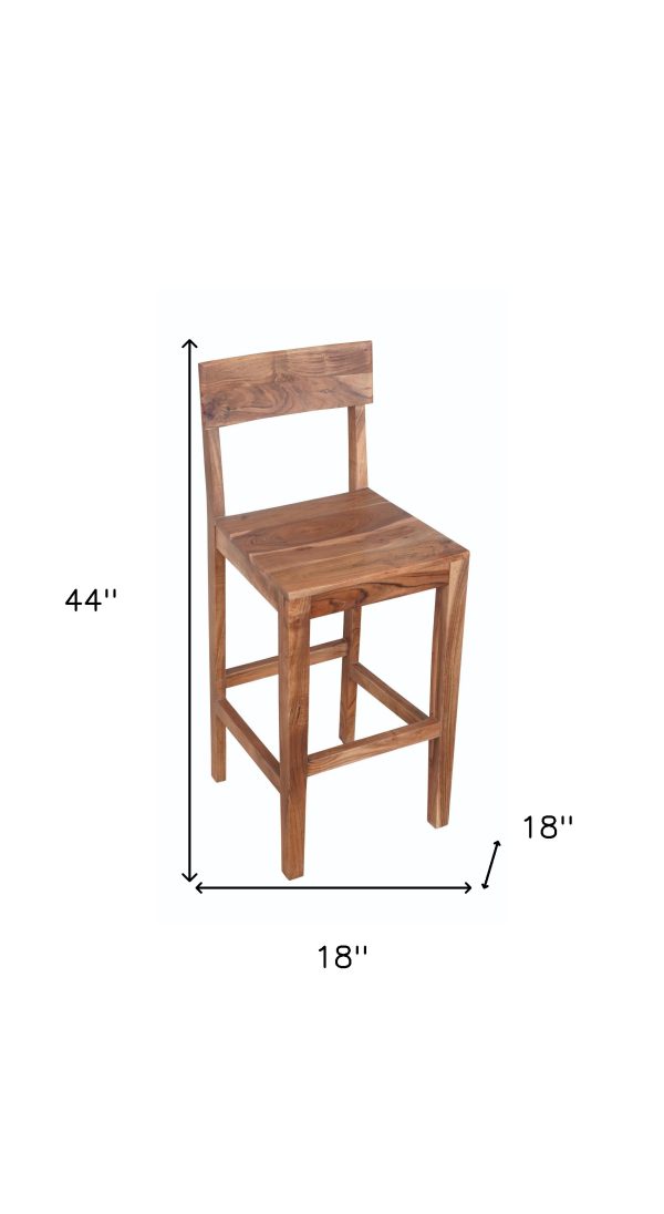 30" Solid Wood Bar Height Bar Chair - Image 4