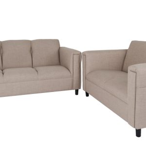 Two Piece Deep Taupe Five Person Seating Set