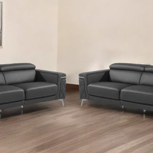 Two Piece Gray Four Person Seating Set