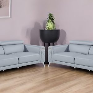 Two Piece Blue Four Person Seating Set