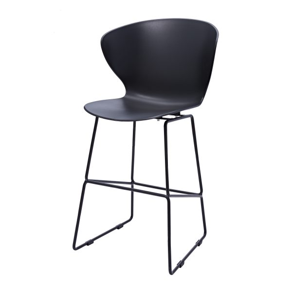 Set of Two 26" Black Low Back Counter Height Bar Chairs - Image 3