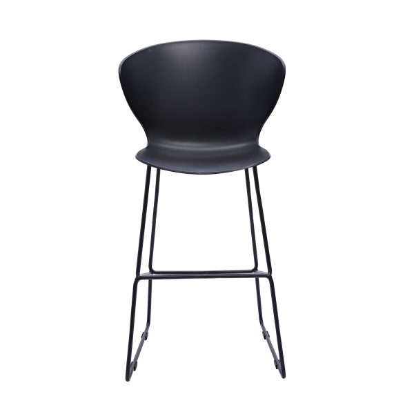 Set of Two 26" Black Low Back Counter Height Bar Chairs - Image 4