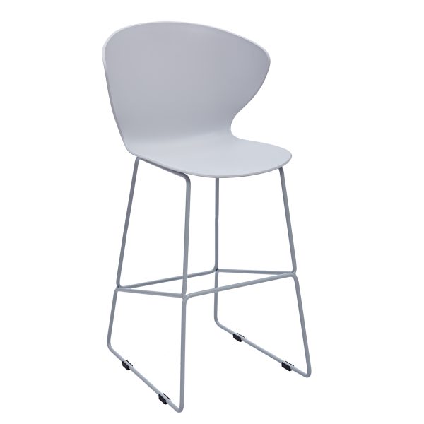 Set of Two 26" Gray Low Back Counter Height Bar Chairs - Image 4