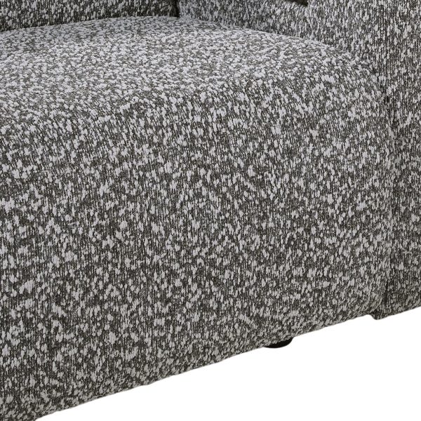 63" Dark Gray And Silver Power Reclining Loveseat - Image 3