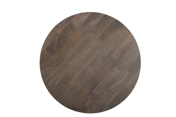36" Brown Solid Wood Round Coffee Table - Image 4