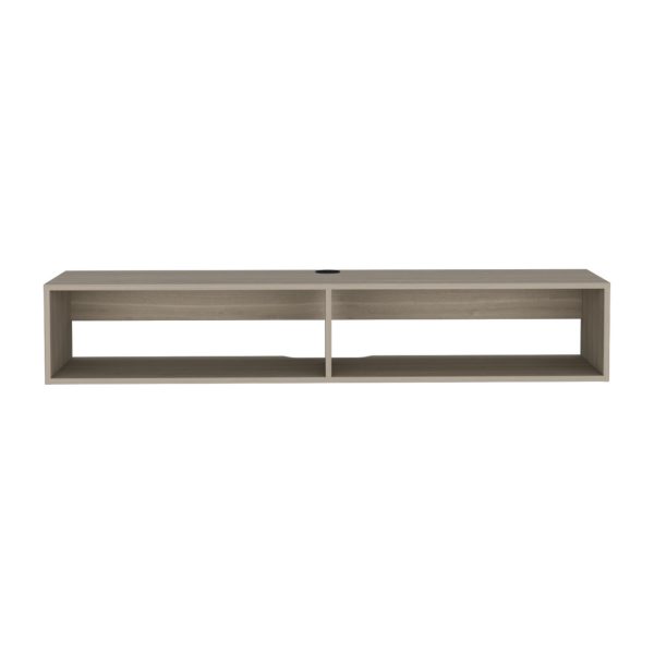 59" Beige Floating Mount TV Stand - Image 2